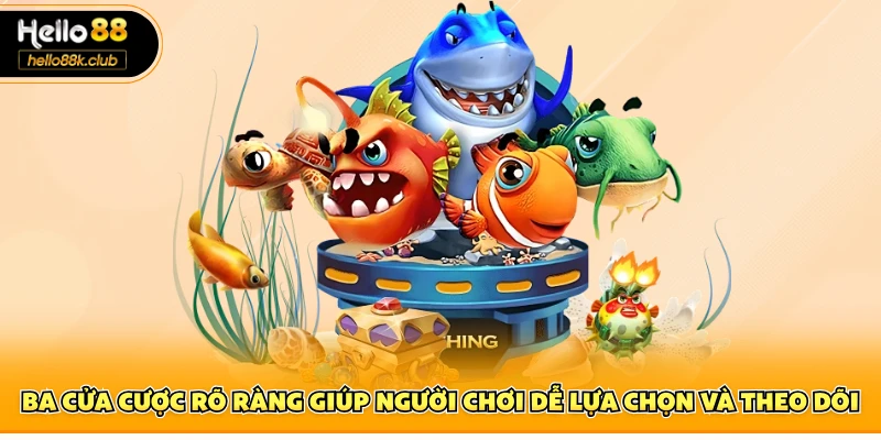 Ba cửa cược rõ ràng giúp người chơi dễ lựa chọn
